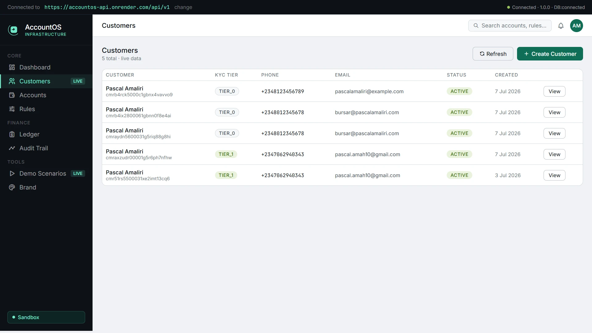 AccountOS screenshot 1